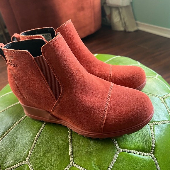 Sorel Evie suede wedge pullon bootie NEW NWT - Picture 4 of 10
